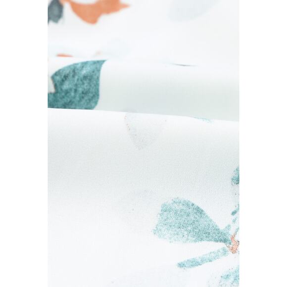 White Floral Print Spaghetti Straps Maxi Dress - Picture 12 of 12